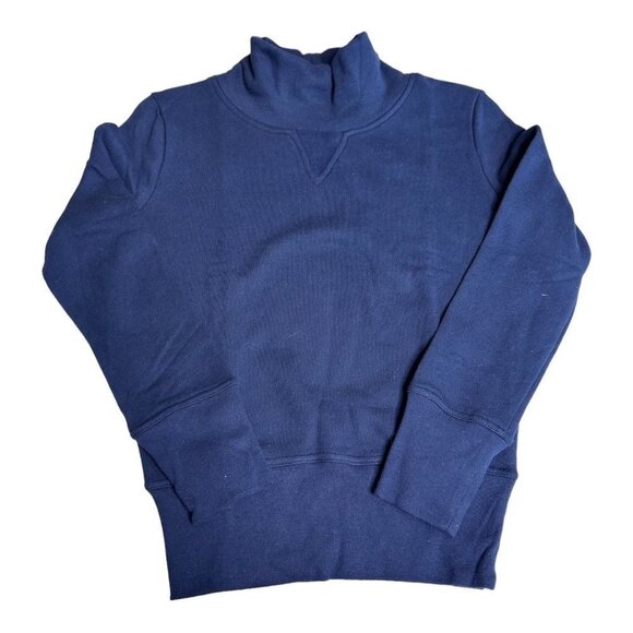 NWT Madewell Turtleneck Sweatshirt / navy - Picture 2 of 4